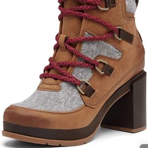 Stylish Women's Brown and Gray Boots